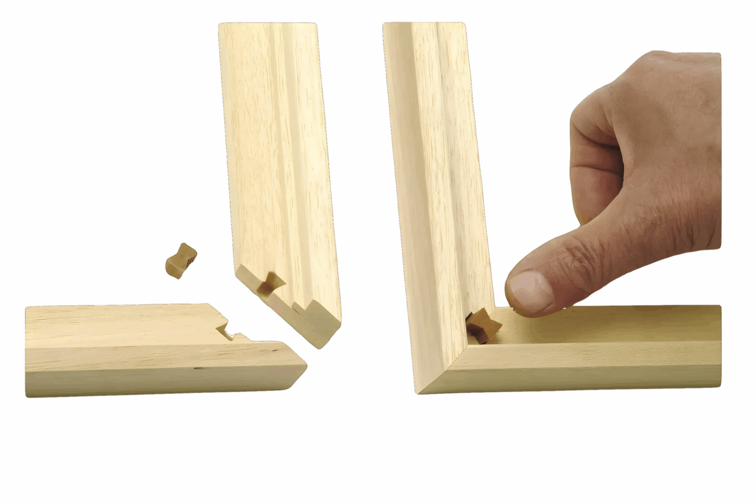 Schattenfugen-Rahmen Set 70x140 cm (roh)